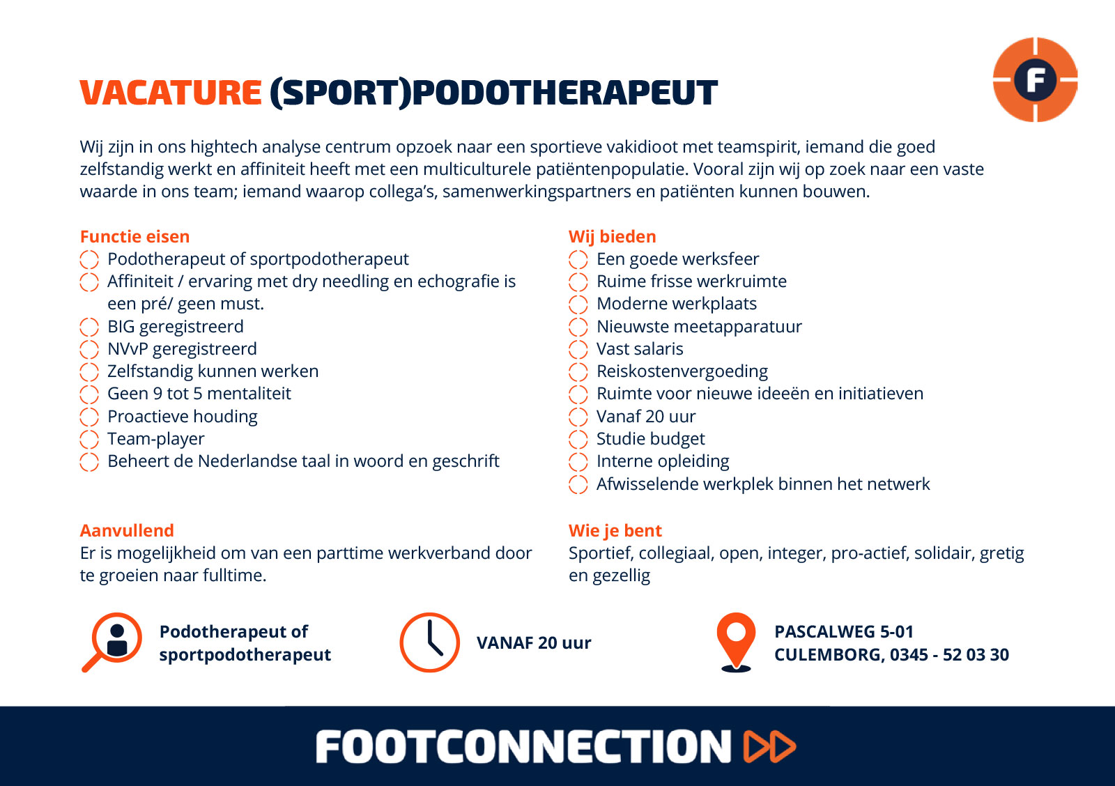 Vacature Podoloog